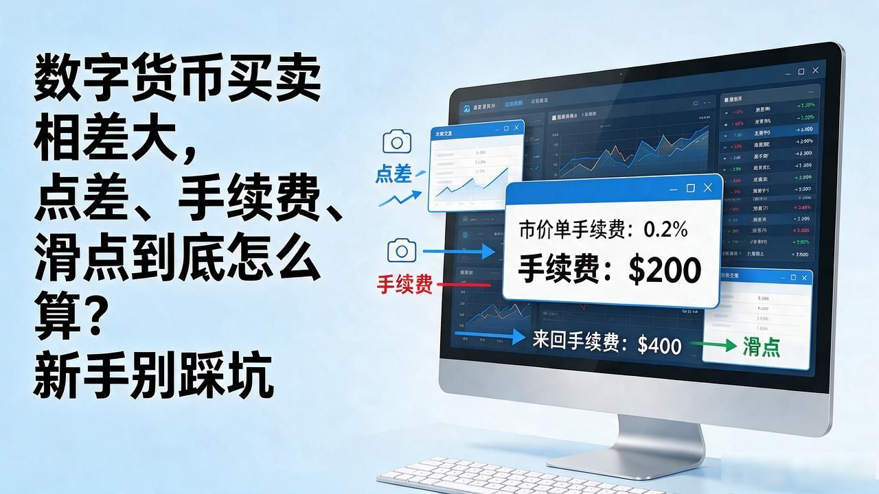 数字货币买卖相差大_币圈交易成本_点差手续费滑点