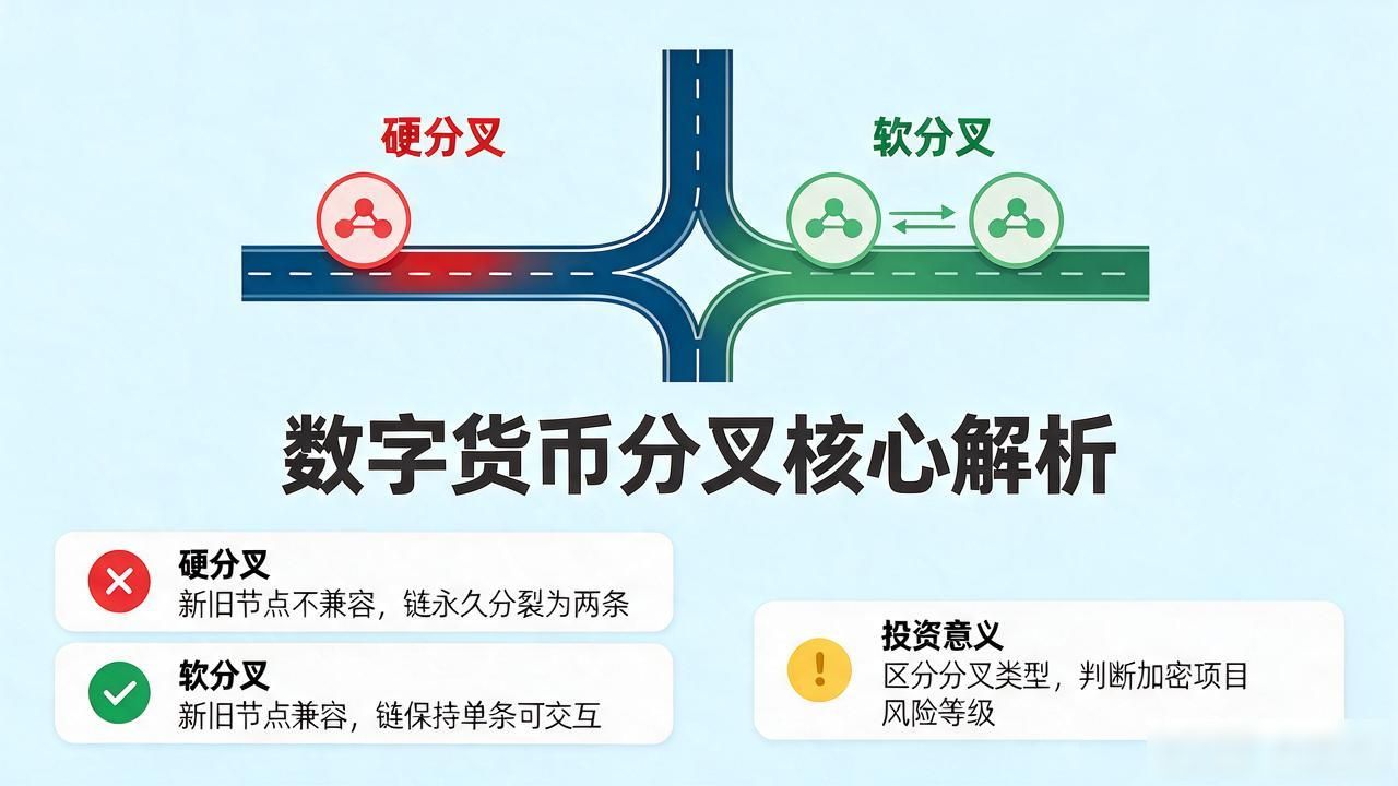 数字货币硬分叉软分叉区别 数字货币分叉投资风险 区块链分叉类型解析_数字货币分叉意味什么